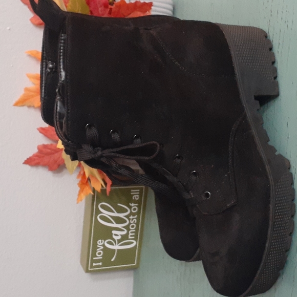 MILITARY CHUNKY LACE UP BOOTS SZ 11 - Picture 5 of 7